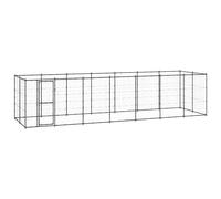 Chenil Extérieur Acier 16,94 m² Enclos Niche Cage pour Chiens Chiots