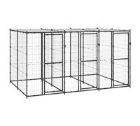 vidaXL Chenil Extérieur Acier avec Toit 7,26 m² Enclos Niche Cage pour Chiens