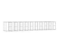 vidaXL Chenil extérieur, Acier galvanisé 24,2 m² Or G