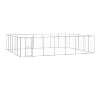 Chenil Extérieur Acier Galvanisé 79,86 m² Enclos Niche Cage pour Chiens vidaXL