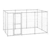 vidaXL Chenil extérieur Acier galvanisé 7,26 m²