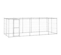 Vidaxl Chenil Extérieur Acier Galvanisé Avec Toit 12,1 M?