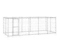 Chenil Extérieur Acier Galvanisé avec Toit 12,1 m² Enclos Niche Cage 3082304