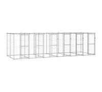 Vidaxl Chenil Extérieur Acier Galvanisé Avec Toit 14,52 M?