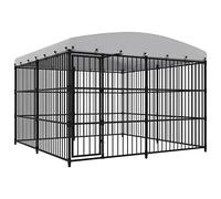 vidaXL Chenil Extérieur avec Toit 300x300x210 cm Enclos Niche Cage Chiens