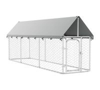 vidaXL Chenil Extérieur avec Toit pour Chiens 400x100x150 cm Cage Niche Chiots