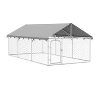 vidaXL Chenil Extérieur avec Toit pour Chiens 400x200x150 cm Cage Enclos