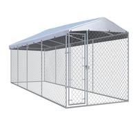 Vidaxl Chenil Extérieur Avec Toit Pour Chiens 7,6x1,9x2,4 M