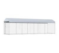 vidaXL Chenil extérieur avec toit pour chiens Mod. 145031 760×190×225 cm Gris G