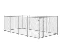vidaXL Chenil extérieur pour chiens 8 x 4 x 2 m – Cage/Enclos avec niche 144938
