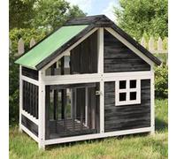 vidaXL Chenil gris 96x60,5x87 cm bois de pin solide 172268 Gris G