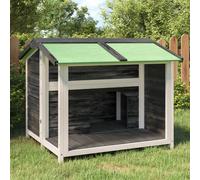 Vidaxl Chenil Gris 96x87x80,5 Cm Bois De Pin Solide