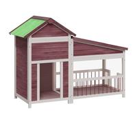 vidaXL Chenil Moka – 143 x 60,5 x 109 cm – Bois de pin solide