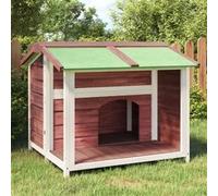 vidaXL Chenil moka 96x87x80,5 cm bois de pin solide, chenil extérieur pour chiens, grand chenil pour chiens, enclos pour chiens, chenil G