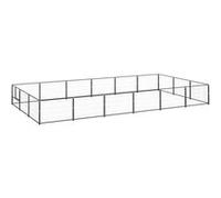 Vidaxl Chenil Noir 18 M2 Acier