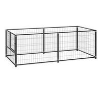 Vidaxl Chenil Noir 200x100x70 Cm Acier