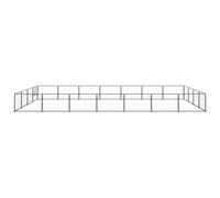 vidaXL Chenil Noir 28 m² Acier