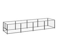 Vidaxl Chenil Noir 4 M2 Acier