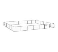 Vidaxl Chenil Noir 42 M2 Acier