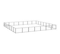 Vidaxl Chenil Noir 49 M² Acier