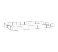 Chenil Noir 28 m² Acier Cage pour Animaux Enclos pour Chiot Extérieur vidaXL