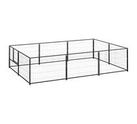 Vidaxl Chenil Noir 6 M2 Acier