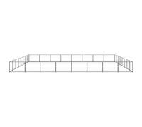 vidaXL Chenil noir 64 m² Acier