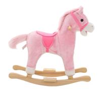 vidaXL Cheval à bascule en peluche 65x32x58 cm Rose