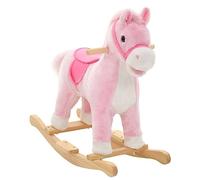 vidaXL Cheval à bascule Peluche 65 x 32 x 58 cm Rose