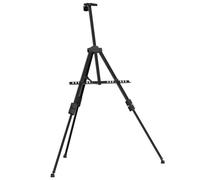 vidaXL Chevalet d'Affichage Réglable Chevalet à Peindre Pliable Support d'Affichage Support de Carte de Table Chevalet à Trépied Noir Métal