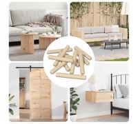 vidaXL Chevilles en bois 12 pcs Marron Ø8 x 50 mm Bois massif