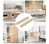 vidaXL Chevilles en bois 2 pcs Marron Ø8 x 50 mm Bois massif