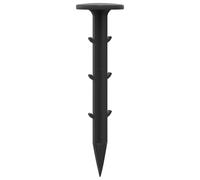 vidaXL Chevilles en plastique 500 pcs Noir 3 x 11 cm Plastique