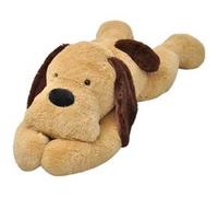 vidaXL Chien en peluche 80 cm Marron Marron G