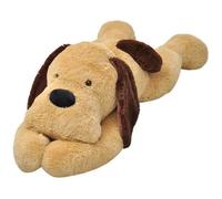 vidaXL Chien-jouet en Peluche 160 cm Marron Poupée Doudou Enfants Bébé Maison 80144