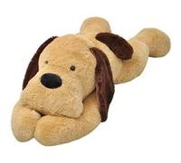 vidaXL Chien-jouet en Peluche 160 cm Marron Poupée Doudou Enfants Bébé Maison 80144 Brun G