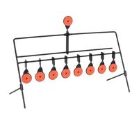 vidaXL Cible de Tir avec Réinitialisation Automatique et 8+1 Cibles Robuste Arme à Air Cour Arrière Jardin Extérieur Compétition Acier