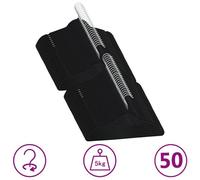 vidaXL Cintres antidérapants 50 pcs Noir Velours