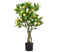 vidaXL Citronnier Artificiel 234 Feuilles 90 cm Vert, Plante Artificielle, Fausse Plante de citronnier, Fausse Plante, Faux citronnier