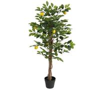 vidaXL Citronnier artificiel avec 3 troncs vert 120 cm PP