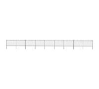 vidaXL Cl?ture de jardin avec dessus en cerceau Acier 15,3x1,2 m Noir
