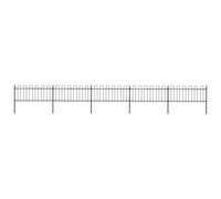 vidaXL Cl?ture de jardin avec dessus en cerceau Acier 8,5 x 0,8 m Noir