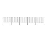 vidaXL Cl?ture de jardin avec dessus en cerceau Acier 8,5 x 1,2 m Noir
