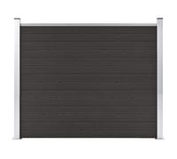 Vidaxl Cl?Ture De Jardin Wpc 353x106 Cm Gris Gris