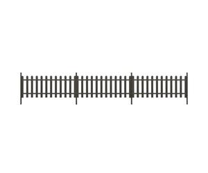 vidaXL ClÃ¿ture Ã piquets avec poteaux 3 pcs WPC 614x80 cm