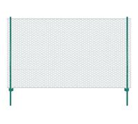 vidaXL ClÃ¿ture en grillage mÃ©tallique avec poteaux Acier 25x1,5 m Vert