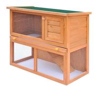 vidaXL Clapier d'extérieur Enclos pour petits animaux 1 porte Bois 170158
