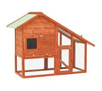 vidaXL Clapier 140x63x120 cm Bois de sapin massif Brun