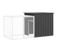 vidaXL Clapier Anthracite 200x91x100 cm Acier galvanisé