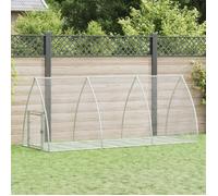 Cage à Lapin, Clapier avec Porte, l'Enclos pour Poules, Parc d'Extérieur pour Canards Petits Animaux, Argenté Acier Galvanisé